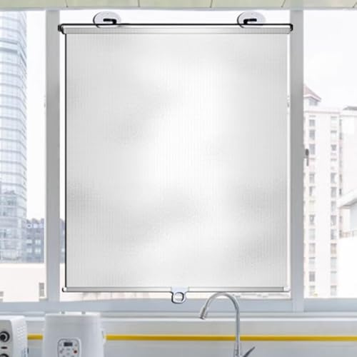 Sonnenschutz Verdunkelungsrollo mit Saugnäpfen,Sichtschutz Temporäre Jalousien,für Büro,Auto,Ohne Bohren,Thermisch, UV-blockierend, einziehbar,Rollos