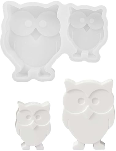 TREABEAR 2PCS Silikonform Eule, Giessformen Silikon, Silikonformen Gießformen Tiere, Gießformen Gips, Silikon Formen Zum Gießen Herbst, Silikonform Halloween