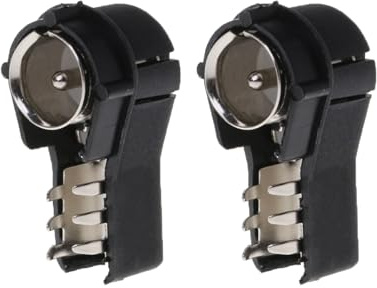 JDIEOQA 2 Stück ISO-Stecker für Autoradio-Antennen, Adapter, Konverter, Gehäuse aus Kunststoff, Crimp- oder Löttyp, für die meisten Autoradios mit Antennenanschlüssen