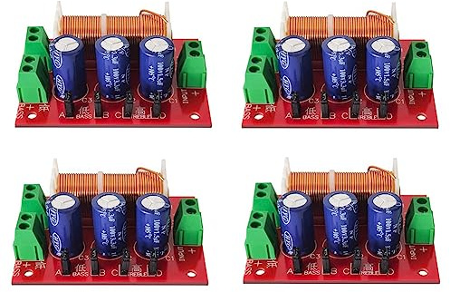 Cpolebev 4 PCS 400W Haut-Parleur Crossover 2 Voies Réglage Audio Tweeter Haut-Parleurs Basse Filtre Diviseur de Fréquence pour 2-16Ohm