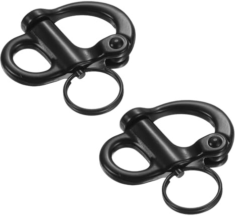 PATIKIL Grillete de liberación rápida de 2 pulgadas, 4 piezas de acero inoxidable 316 con grillete fijo para barco, conector de vela para acampar al aire libre, barcos náuticos, cadenas industriales