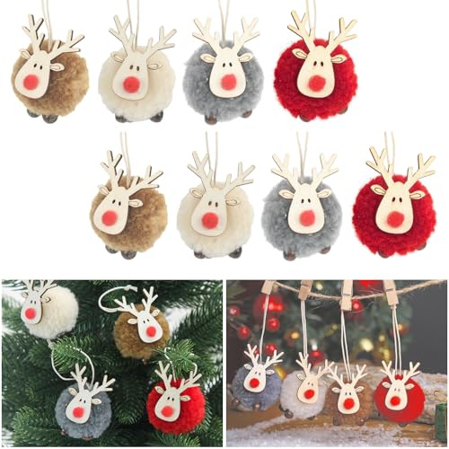 Saituo Home 8 Piezas Manualidades Adultos Decoracion Navidad, Divertidas Decoracion Arbol de Navidades Lindo Guirnalda Otoño Adornos Navidad Muñeco Regalos Navidades para Casas Decoración de Ventanas