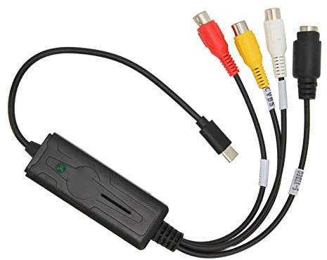 Sxhlseller USB Type C 2.0 Video Card with, /S-Video to USB C Adapter for 10/8/7/XP/Vista & Mac OS X, Plug & Play for Game Recording & Live Streaming