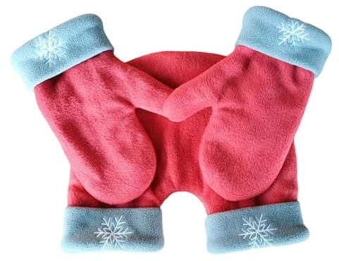 TWISAXC Guantes de invierno navideños para parejas tomados de la mano, tres mitones cálidos diseñados para parejas que disfrutan del invierno juntos, tres mitones para, tipo+1