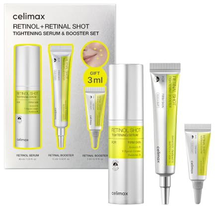 celimax The Vita A Retinal Shot Tightening Booster (Global Exclusive, 48ml) | 0,1% Rétinal, 3% Matryxyl, Rétinoïde Haute Puissance, Anti-Âge, Resserre les Pores, Ridules, Raffermissement de la Peau