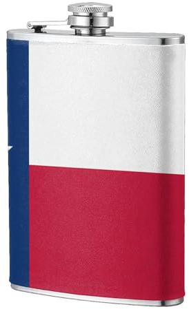 Flasque à whisky en acier inoxydable avec motif drapeau du Texas, 236,8 g, pour homme, mariage, garçon d'honneur