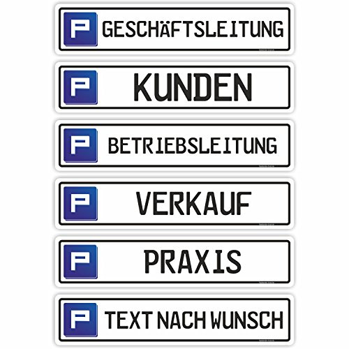 Fassbender-Druck KfZ-Kennzeichen zur Parkplatzreservierung 520x110mm auf 3mm Aluverbundplatte zum selber montieren (01 Geschäftsleitung)