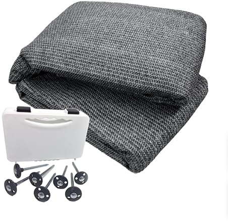 Netagon Breathable Awning Carpet with Pegs Weatherproof Groundsheet Matting for Camping Caravan Motorhome Campervan Tent Gazebo Canopy