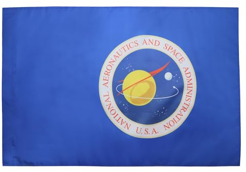 AZ FLAG - Drapeau NASA des Etats-Unis - 150x90 cm - Drapeau National Aeronautics And Space Administration Des Usa 100% Polyester Avec Fourreau et cordelette - Pavillon 110 g
