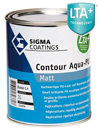 SIGMA Contour Aqua-PU Acryllack Mattlack Weiß Matt Für innen 1 Liter