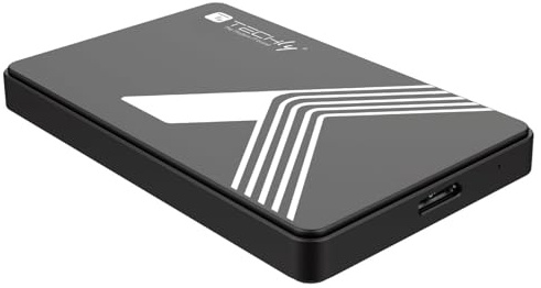 Techly 107487 Box Esterno USB3.0 per HDD/SSD SATA 2,5 Nero Nero