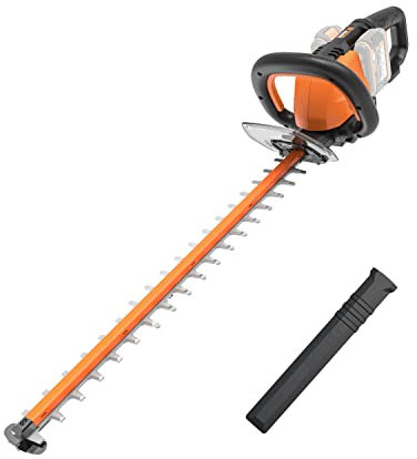 Cortasetos a batería 40V Máx. (2x20V) WORX | PowerShare | WG284E.9 | Peine Doble de 60 cm | Cabezal de Corte Giratorio 180 Grados | Mango Envolvente