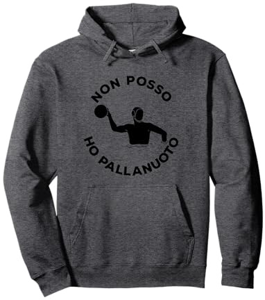 Regalo di sport per un giocatore di pallanuoto Felpa con Cappuccio Unisex Bambini e Adulti Grigio Small