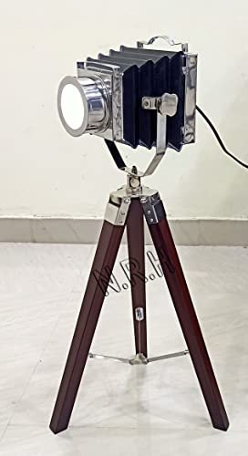 retro clásico teatro coleccionable trípode de acero lámpara de mesa accesorios de película auténtica cámara de escritorio luz sala de estar spot foco