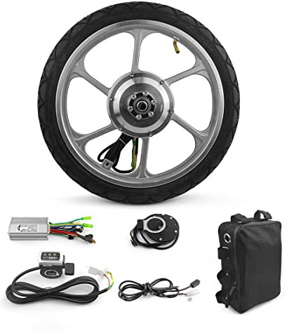 L-faster 16 Zoll 350W bürstenloses Getriebemotor Mag Rad mit Reifen PAS Beschleuniger für Vorderradnabenantrieb Roller Kleines Fahrrad Daumengas mit Reifen (36V350W)