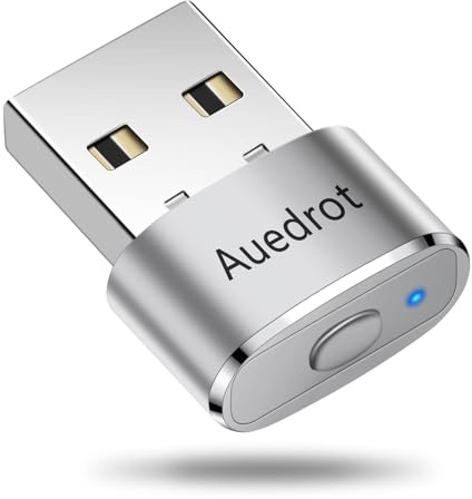 AUEDROT Mouse Jiggler Nicht Nachweisbar USB Mouse Mover mit Schaltertaste, Metall Maus Beweger Automatisch Maus Jiggler mit 2 Jiggler-Modi, Plug & Play, Hält Computer/Laptop Wach, Silber, 2 PCS