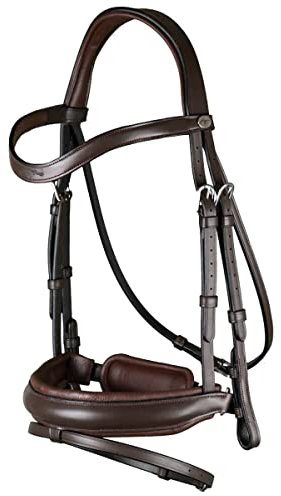 Dy'on Trense Working Collection Kombiniertes Reithalfter mit breitem Nasenriemen - Cob/VB - Braun