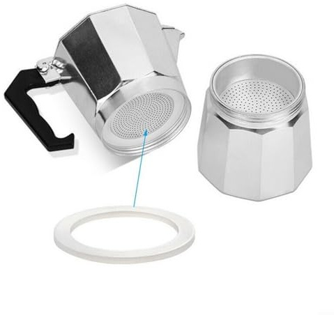 Joint d'étanchéité de rechange pour cafetière, expresso, moka, casserole, cafetière, top en silicone (12 tasses)