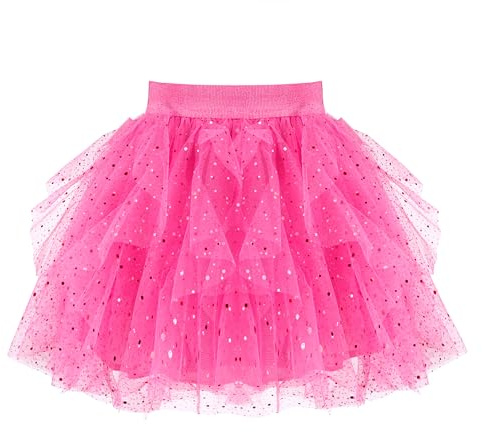 Sunny Fashion Filles Jupe Rose Rose À Pois Pétillant Tutu Partie Ballet Tulle 9-10 Ans