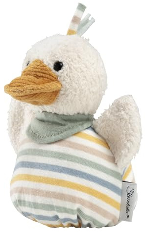 Sterntaler Knuddelsäckchen Ente Edda Lou, Baby Spielzeug aus Jersey und Flauschstoff mit Rassel, für Jungen und Mädchen