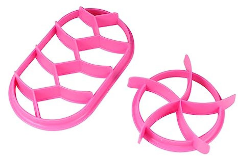 COLLBATH Brotform Ausstecher Backpresse Kunststoff 2 Stück Oval Rund Antihaftbeschichtung Leicht zu Reinigen für Zuhause und Professionelle Bäckerei Selbstgemacht Brot Brötchen Plätzchen Kuchen