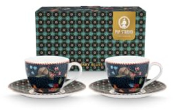 Pip Studio Berry Blues Espressotasse m.U.blau 120ml Set2