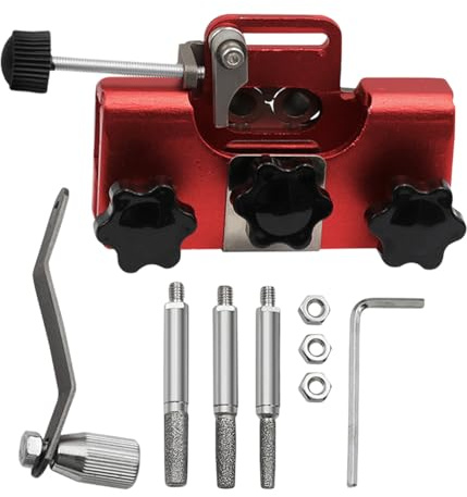 Afilador de motosierra,Afilador de motosierra - Kit de plantilla para afilar motosierra con 3 puntas - Herramienta portátil para afilar cadenas con manivela para motosierras y sierras eléctricas