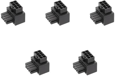 Gissroys Adaptador de corriente para CPU de 8 pines, conector de alimentación de 8 pines, adaptador de dirección de 90 grados, adaptador de tarjeta gráfica