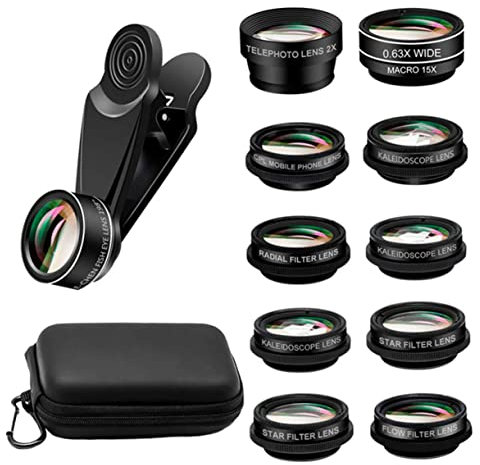 FONDOTIN Hergestellt Aus 1 Satz Von 10 in 1 Smartphone Fotografie Objektiv Weitwinkel Mikrofon