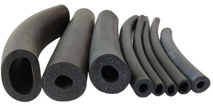 Black Antifreeze Foam Tube Pipe Insulation, ID:13.0mm/16mm/20mm/25mm, Long:1.7/1.8ft, Flexible Pipe Insulation Tubing, Waterproof Pipe Cover Wrap, for Roof Racks, Guitar Stands(ID43 mm/T15mm)