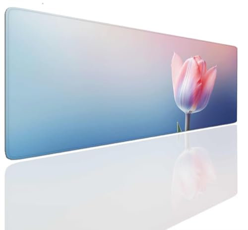 Alfombrilla de RatóN para Juegos 160x80x0.4cm, Alfombrilla Ratón XXL Gaming Tulip Alfombrilla Raton Grande Gaming Mouse Pad, Alfombrilla Protector Escritorio Antideslizante Para PC y Portátil S-1177