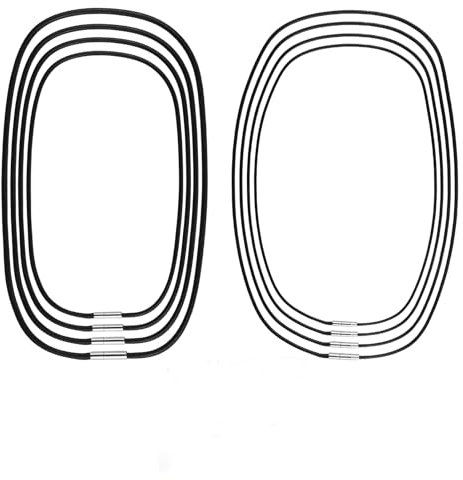 CJMUQHEHH 8 PCS Colliers en Cuir Noir 2/3MM avec Fermoir en Acier Inoxydable – Noir Cordon Cuir, Collier Cordon Cuirs pour Homme et Femme, Cuirs Cordons Colliers Tressé, Rope Chain Necklace Élégante
