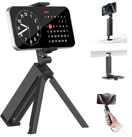 ULANZI SK-02 Treppiede da tavolo, Mini treppiede da viaggio portatile,Selfie stick con rotazione multipunto, Leggero ma stabile, Ideale per vlog tiktok youtube, Compatibile con iPhone/Samsung/Android