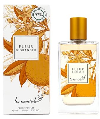 Les Essentiels Fleur d'Oranger Eau de Parfum, 97% Ingrédients Naturels, 80ml, 2.7 FL.OZ