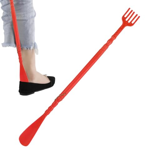 Rascador de espalda de mano | Garra ergonómica para rascar la espalda, de la picazón de calzado, mango largo para picazón en la espalda y poner zapatos