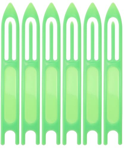 Milisten Lot de 6 Navettes en Plastique Vertes Extra Larges 26,5x3,5x0,52 Cm pour Réparation de Filets de Pêche, Outil de Tissage Précis pour Cages à Crabes et Filets de Pêche,