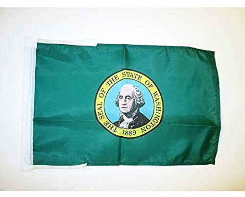AZ FLAG Bandera Washington 45x30 cm Poliéster 100D Cuerdas | Uso interior y exterior Enseña americana de washington costuras dobles y bordes reforzados