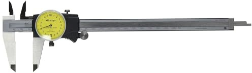 Mitutoyo 505–731 Zifferblatt Bremssattel, Edelstahl, gelb Gesicht, 0–200 mm Range, 0,03 mm Genauigkeit, 0,02 mm Auflösung