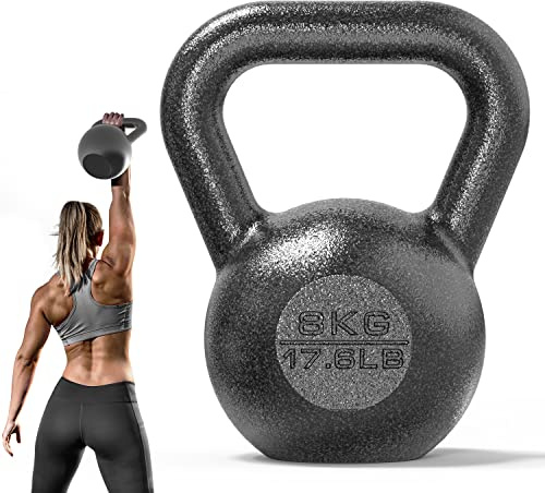 PROIRON Kettlebell Professional Kugelhantel aus Gusseisen, 4kg 8kg 12kg 16kg 20kg 24kg Gewichten Guss Schwunghantel Kugelgewicht Krafttraining - Schwarz Kettlebells