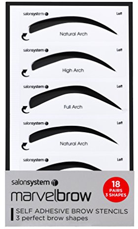 salonsystem Marvel Brow Self Adhesive Stencils - Pack of 18