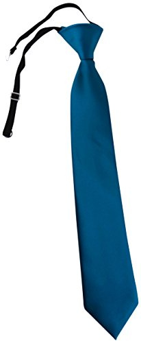 TigerTie barnslips enfärgad enfärgad – slips förbunden med elastiskt band, mörk bensin, ca. Länge 37 cm (incl. Knoten), Breite 7 cm