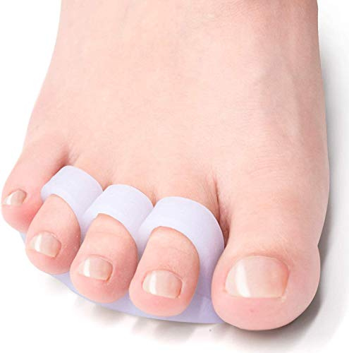 PEDIMEND Silicone Gel Hammer Toe Straightener (1PAIR) - Toe Separator for Overlapping Toes - Good for Mallet Toes, Claw Toes & Curled Toes - UNISEX - Foot Care