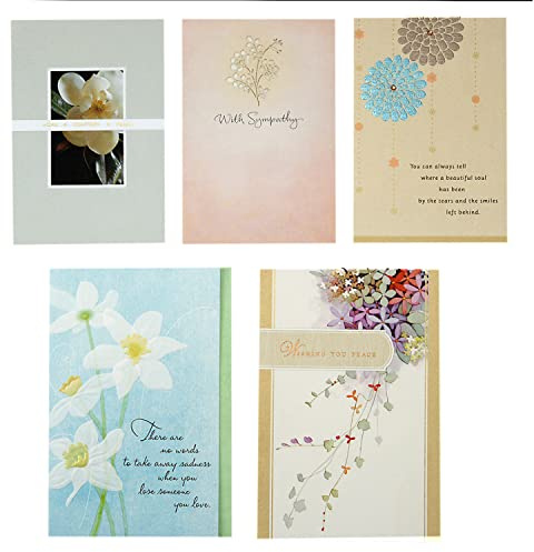 Hallmark Confezione assortita di biglietti di condoglianze (5 biglietti di condoglianze con buste)