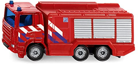 siku 1036003, Feuerwehr-Tanklöschfahrzeug Niederlande, Metall/Kunststoff, Rot, Anhängerkupplung