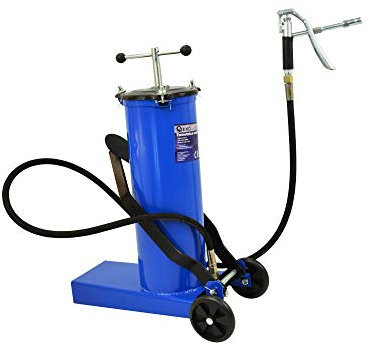BSD Bomba de Grasa - Pistola de Engrase, Engrasadora, Bomba de Engrase con Pedal - 6L - Manguera 1,8m
