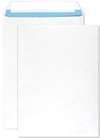 Netuno 500 sobres blanco C5 163 x 229 mm 90 g papel con impresión interior azul sin ventana solapa recta cierre autoadhesivo para A5