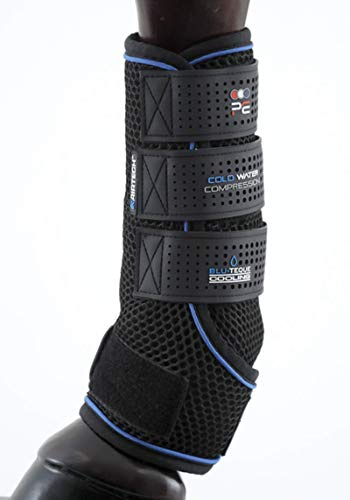 Premier Equine Kaltwasser-Gamaschen für Kompressionspferde - Schwarz, Medium (EU), Unisex - Kühlstiefel für Reiter