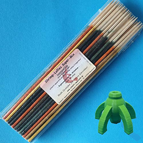 Shrimp-Lollies Super-Mix 55er-Pack + Halter (5x11 Lollie = 55 Stück + Halter)