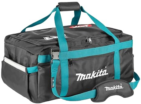 Makita E-11782 Werkzeugtasche Schwergewicht, mit Trageschlaugen und Schultergurt, verstärkte Tasche, viele Innen- und Außenfächer, Polyester, 650 x 330 x 260 mm (LxBxH)