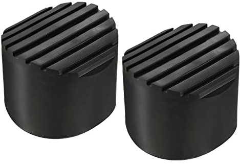 sourcing map Escalera Antideslizante Pies Estera 68mm ID Goma Redondo Telescópico Escalera Accesorios Almohadilla Funda Cojín para Escalera Protección Negro Paquete de 2